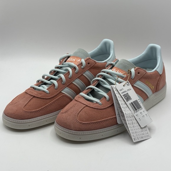 Adidas Handball Spezial Mens Handball Shoes Peach Wonder Clay IG6275 NEW Sz‎ 9 - Picture 1 of 11